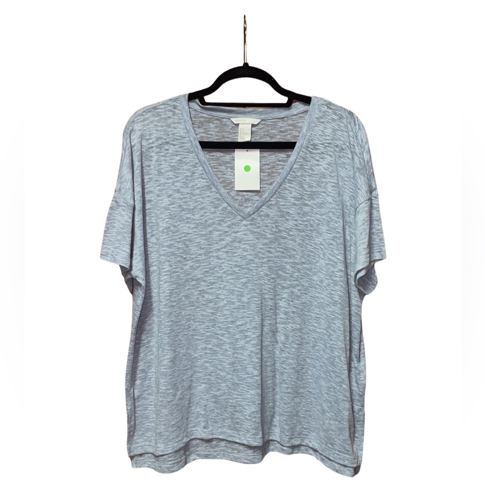 NWT H&M Basic V-Neck Tee - Light Blue - Size M